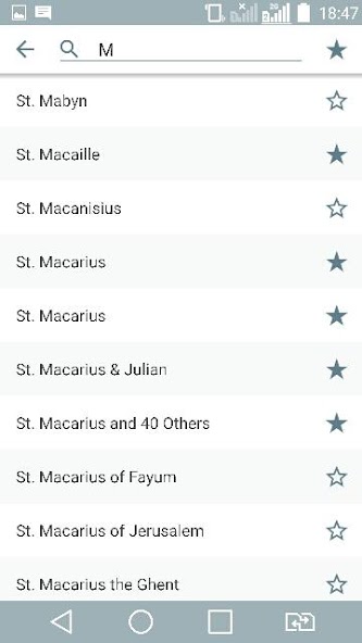 Catholic Saints List