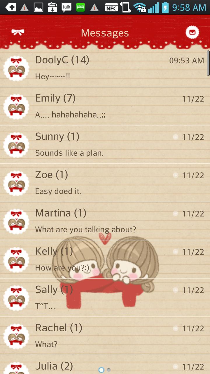 dasom(love) go sms theme