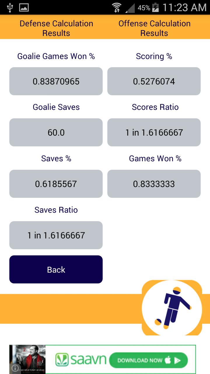 Football Stats Calculator