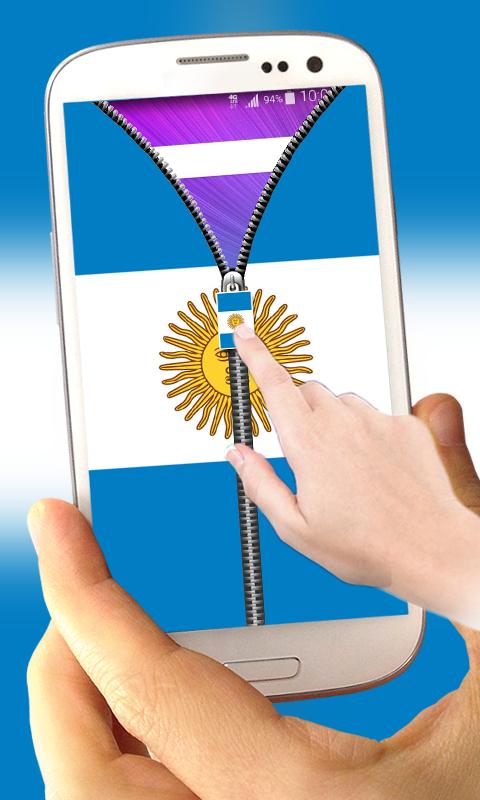 ArgentinaFlag ZipperLockScreen