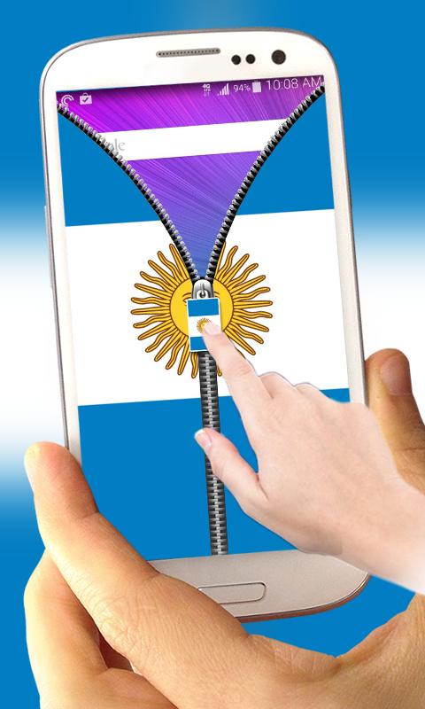 ArgentinaFlag ZipperLockScreen