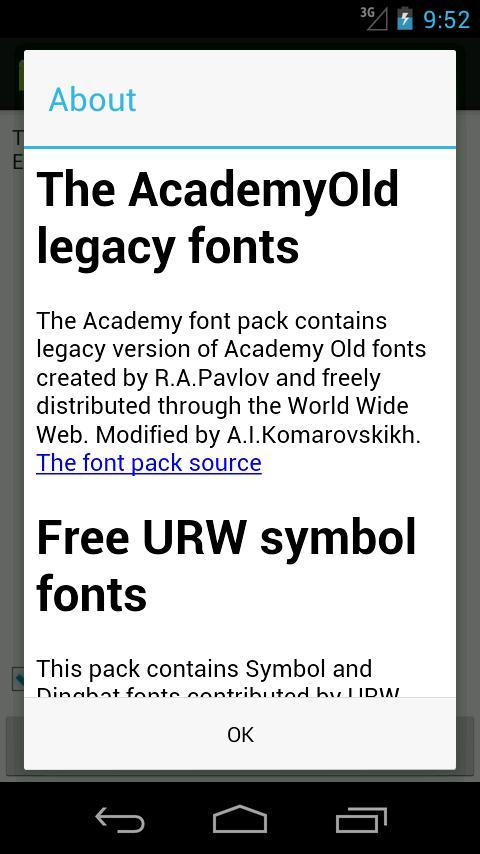 EBookDroid Legacy FontPack