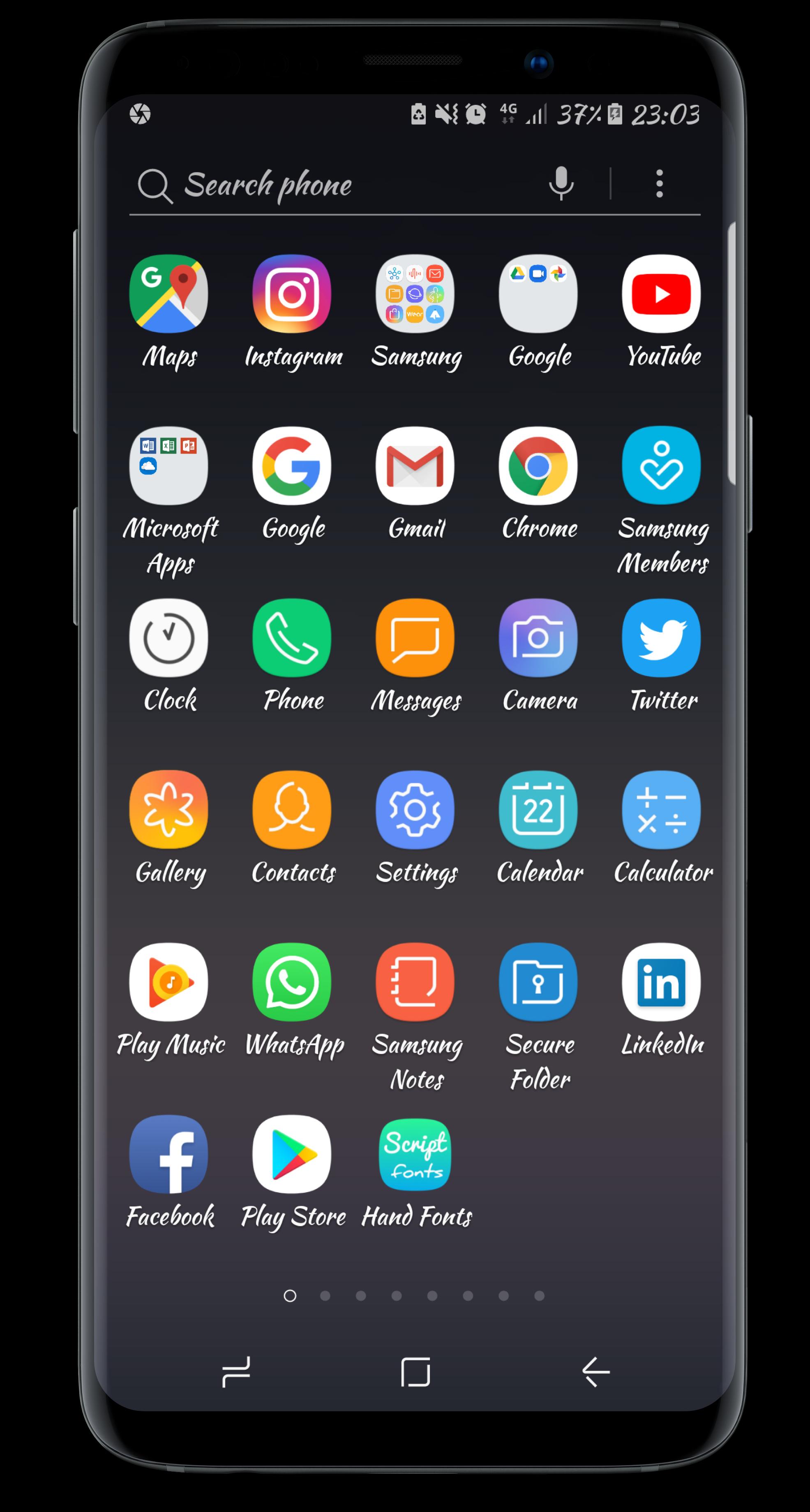 Script Fonts for Samsung