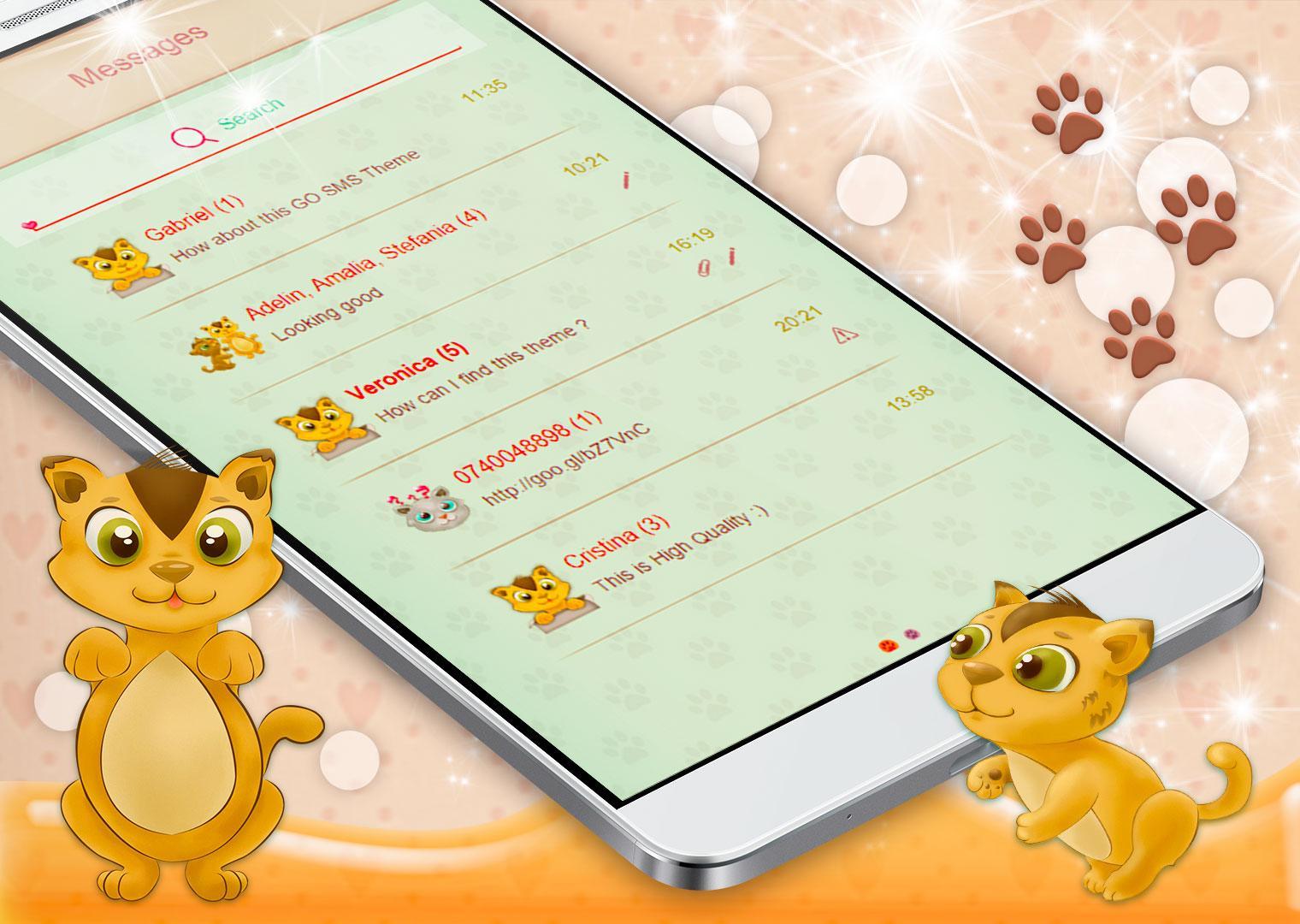 Cute Felines SMS Theme