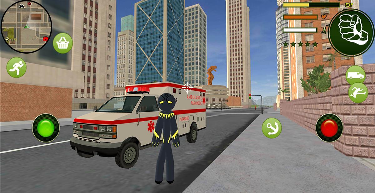 Spider Stickman Panther Rope H