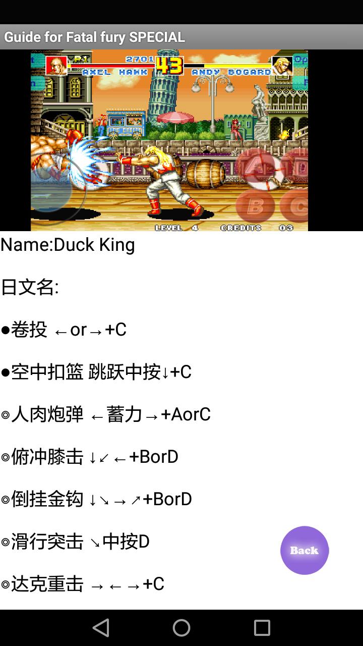 Guide for Fatal fury