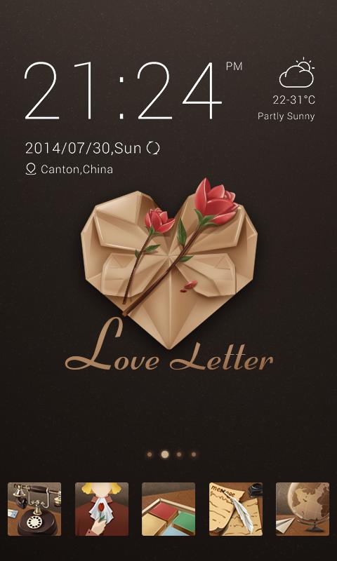 Love Letter GO Launcher Theme