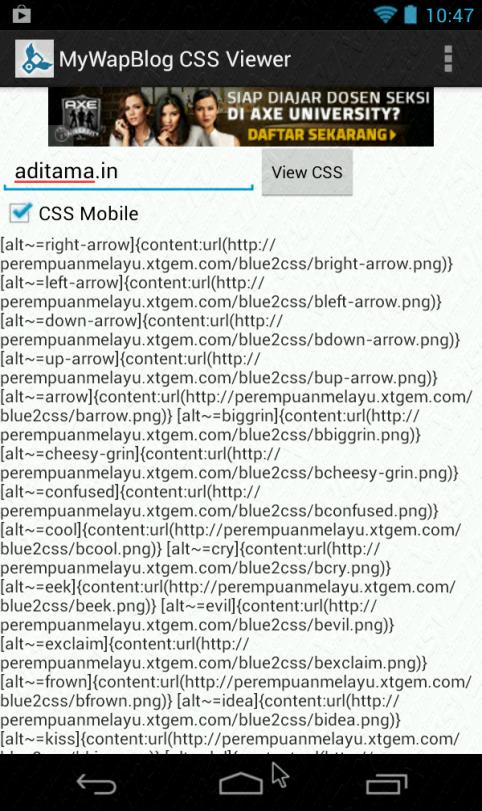 MyWapBlog CSS Viewer
