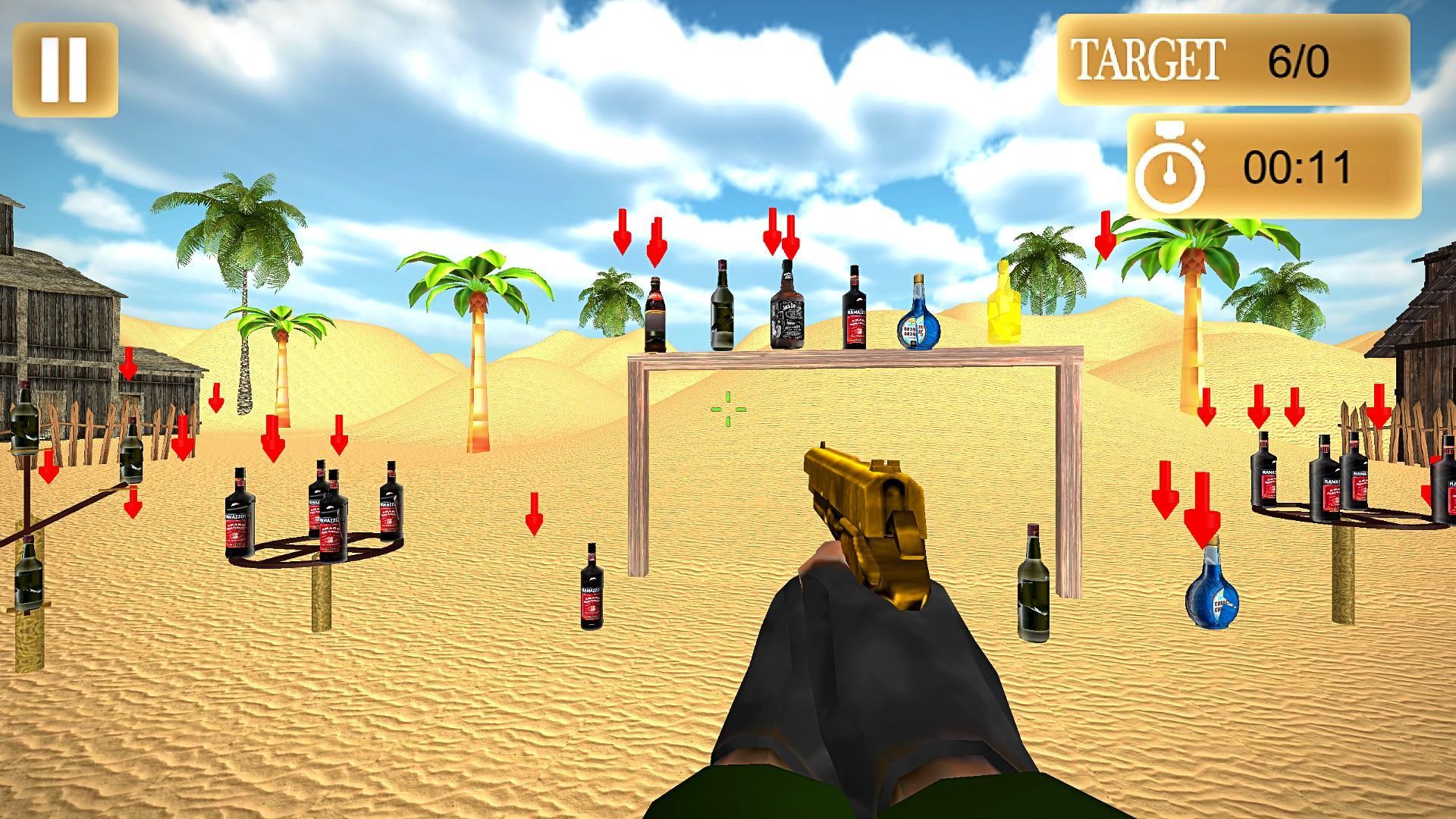 Crazy Free Bottle Shooter 3d Game 2019