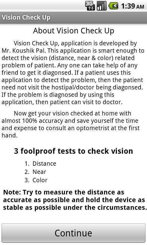 Vision Check Up