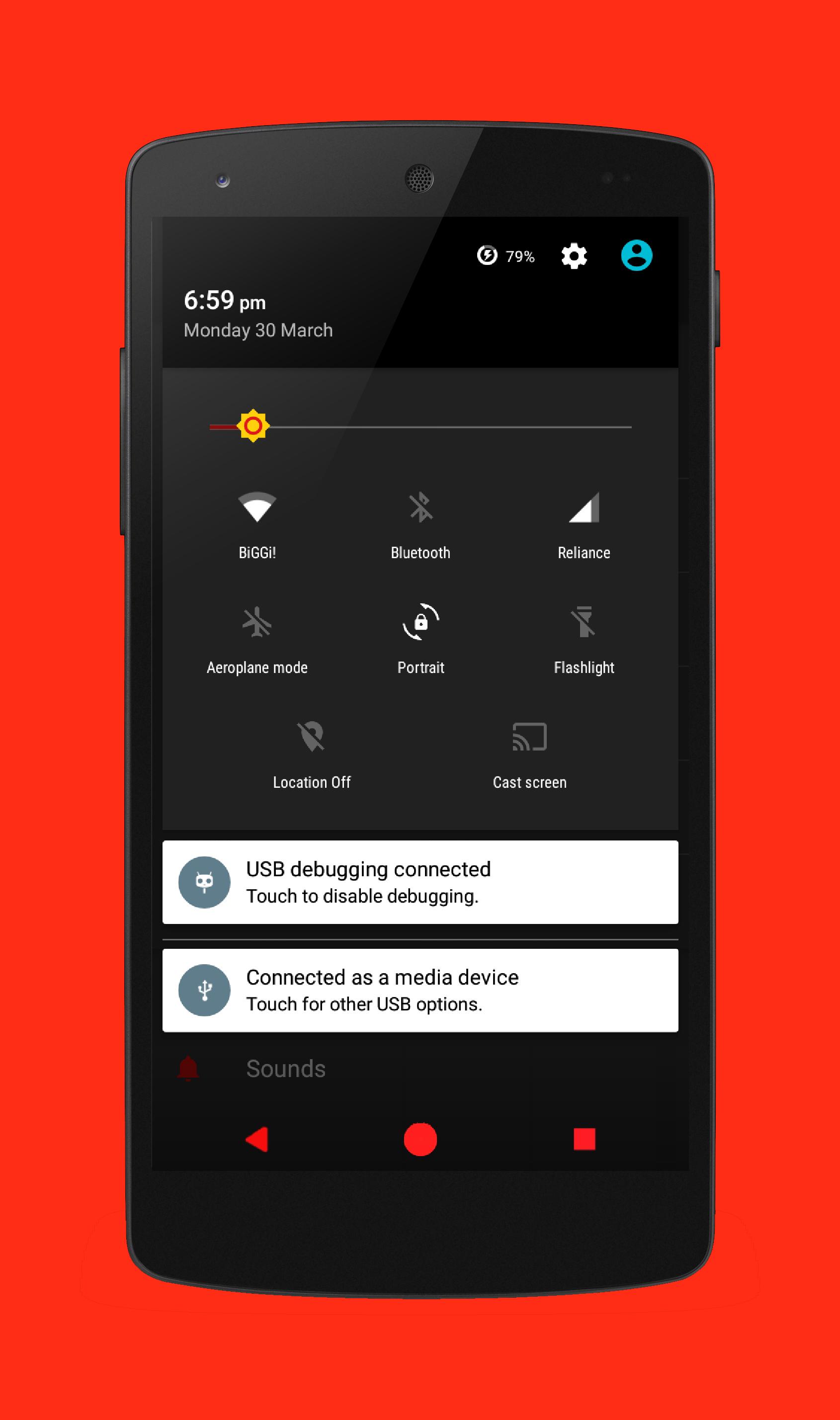 Red and Black CM12 Theme