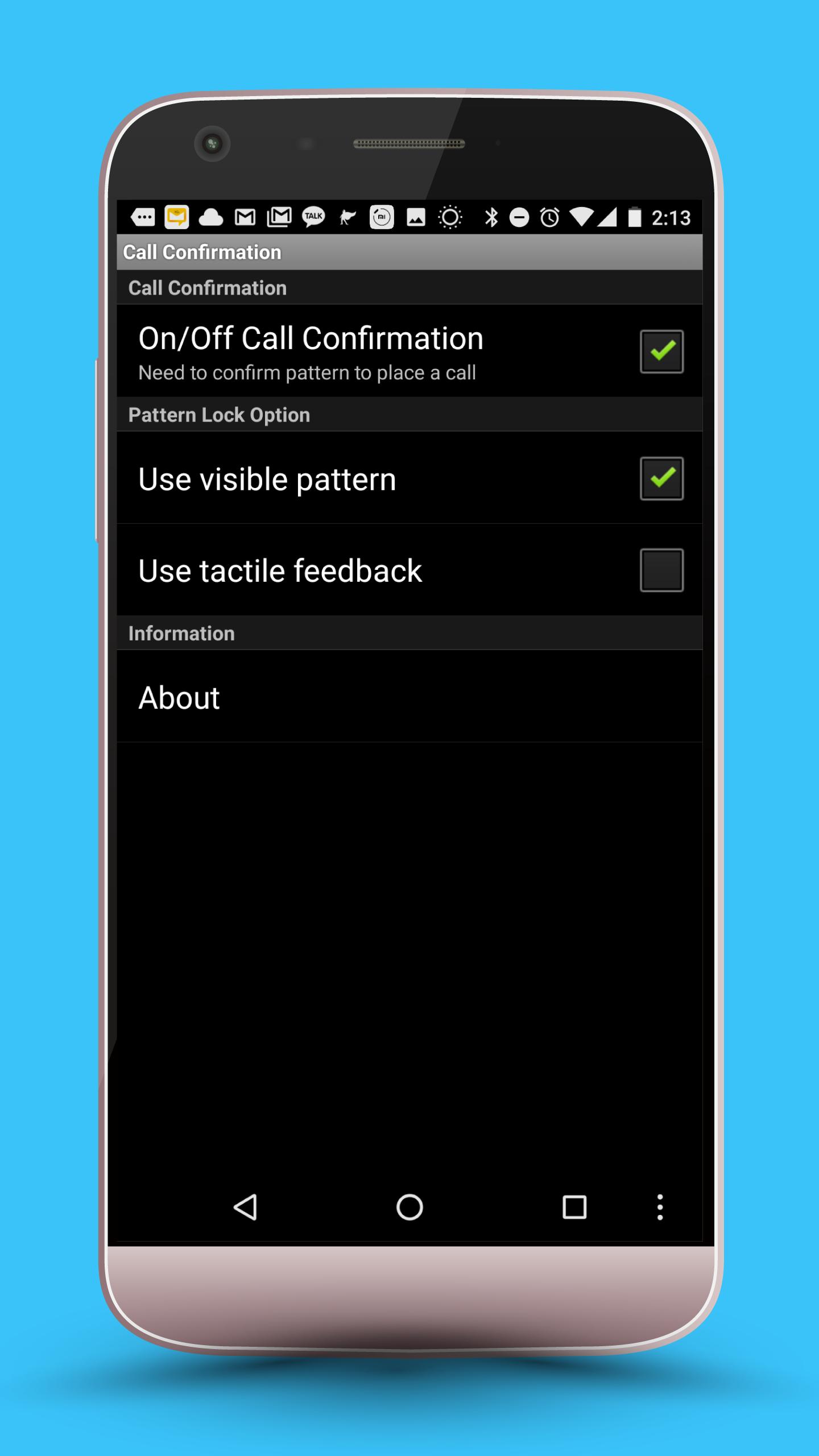 Call Confirmation