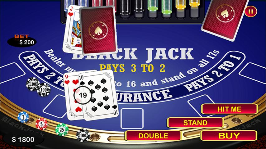Blackjack 21 Black Jack Table