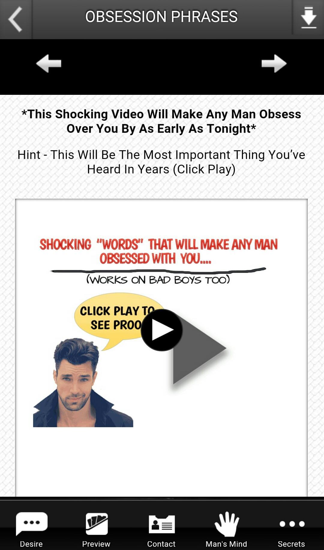 OBSESSION PHRASES