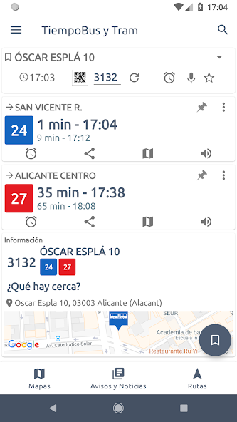 TiempoBus y Tram Alicante