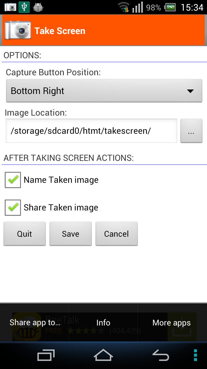 Take Screenshot