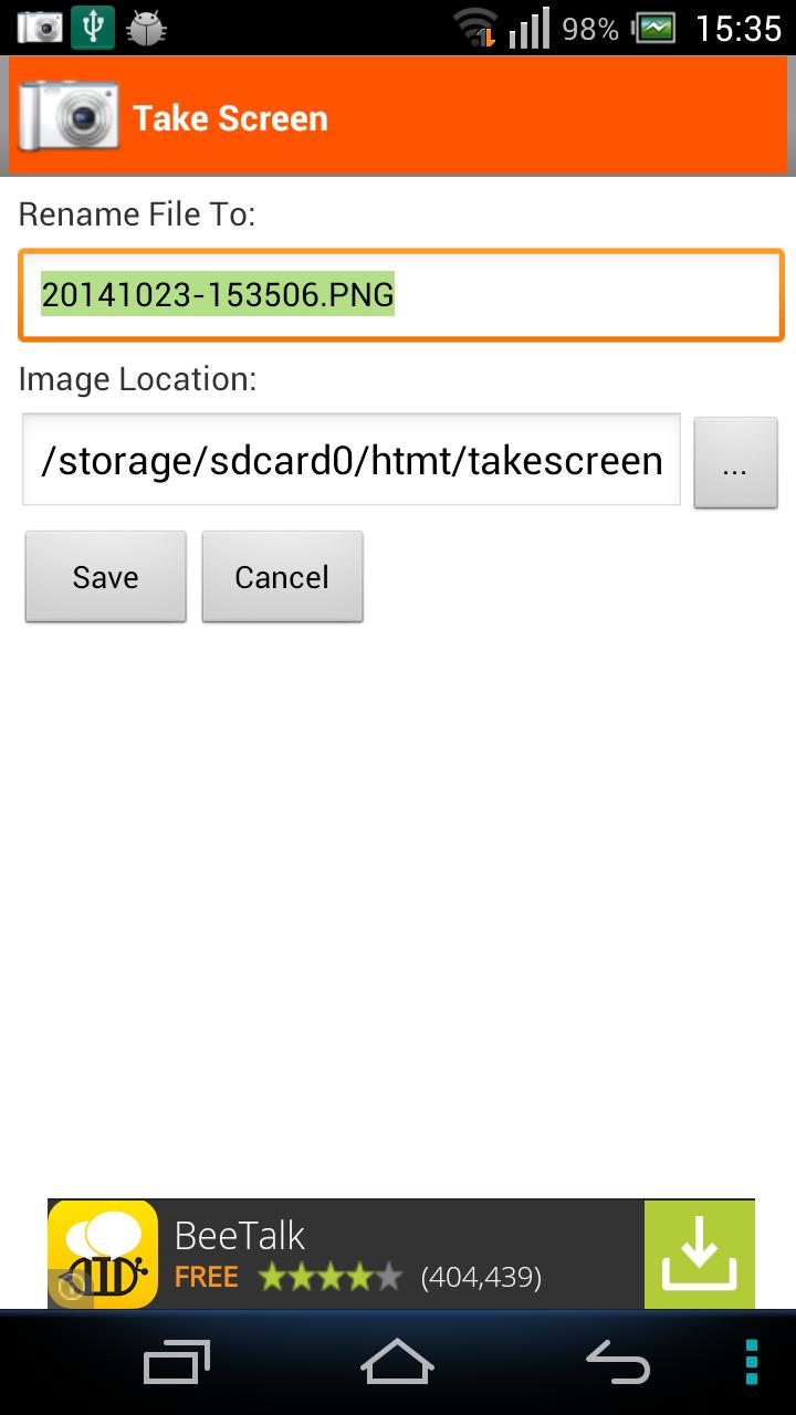 Take Screenshot