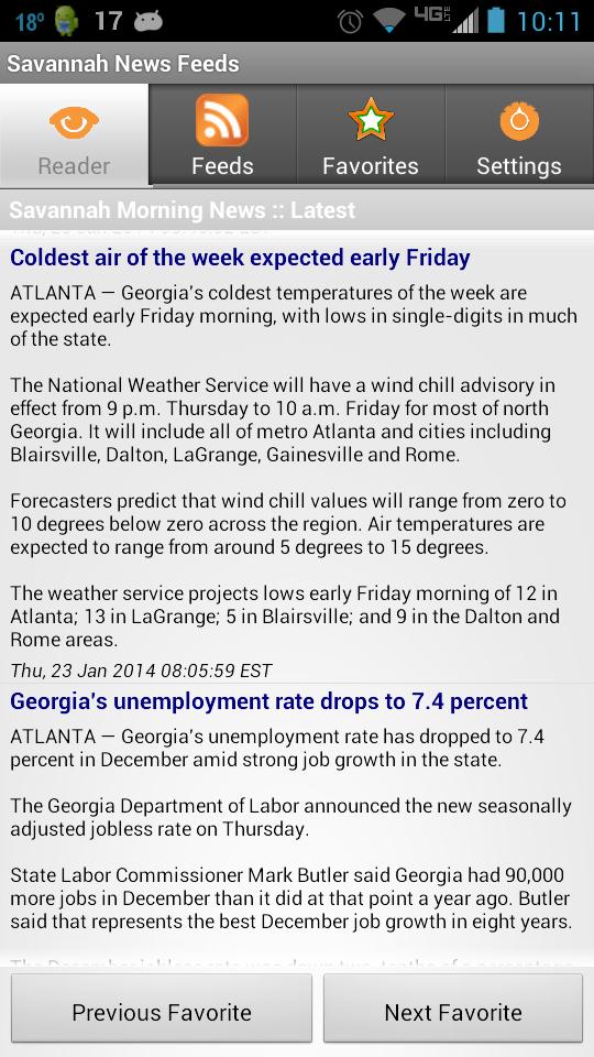Savannah News Feeds