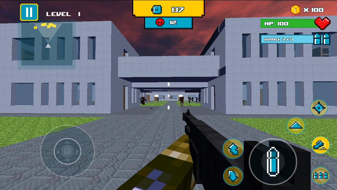 Haunted Block Mansion FPS Mod