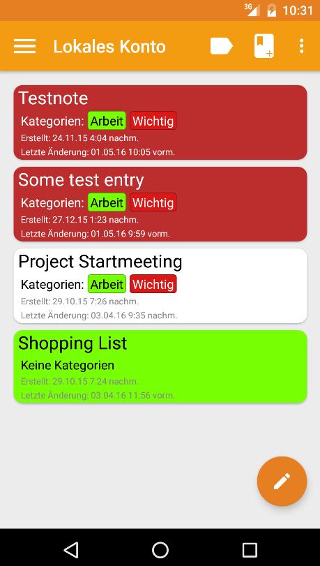 Kolab Notes