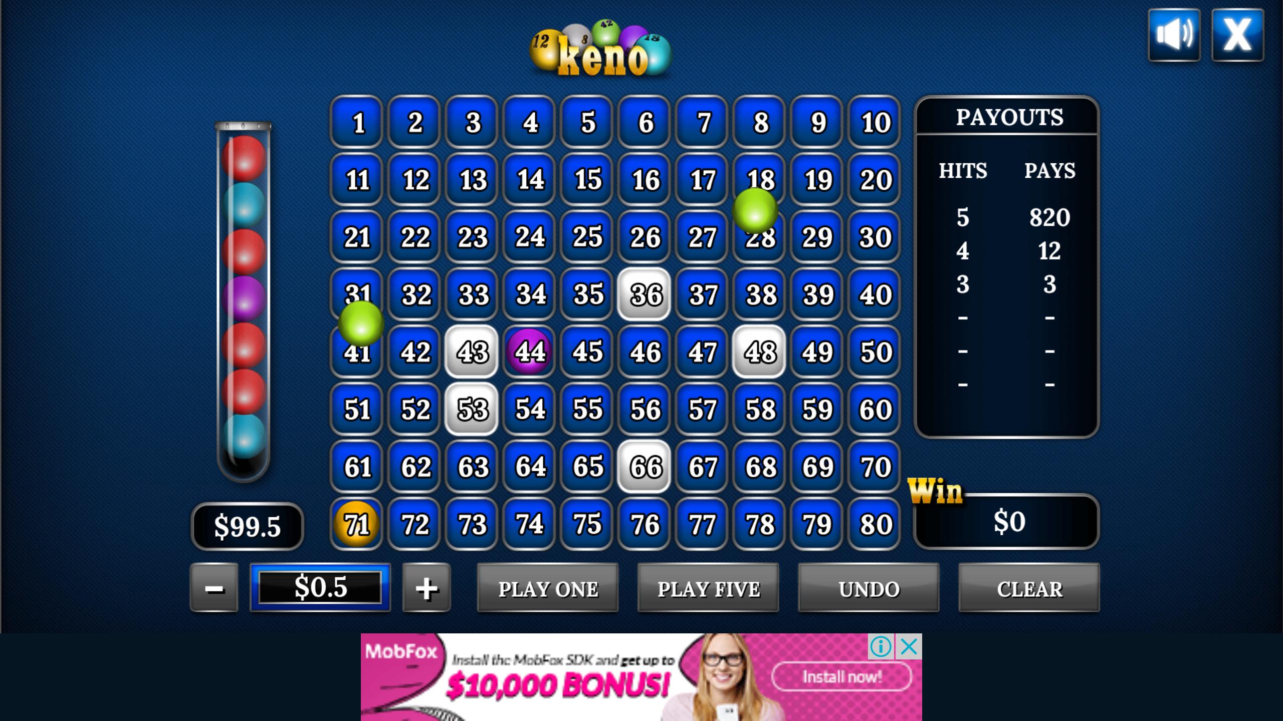 Keno lucky casino