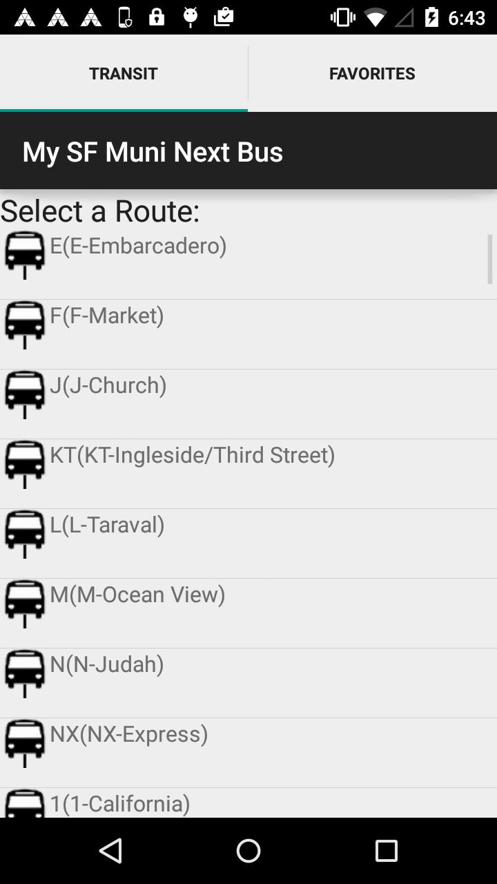 My SF Muni Next Bus