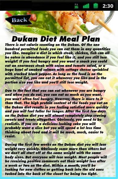 Dukan Diet Meal Plan