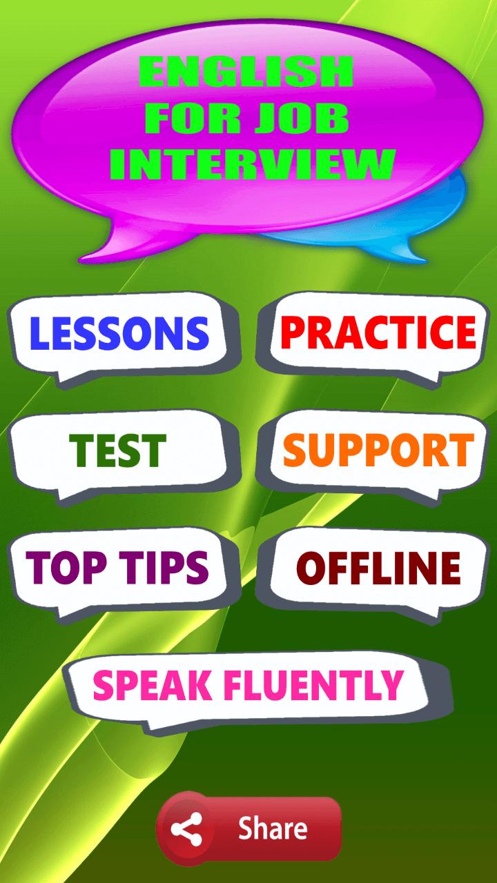 English for job interview app