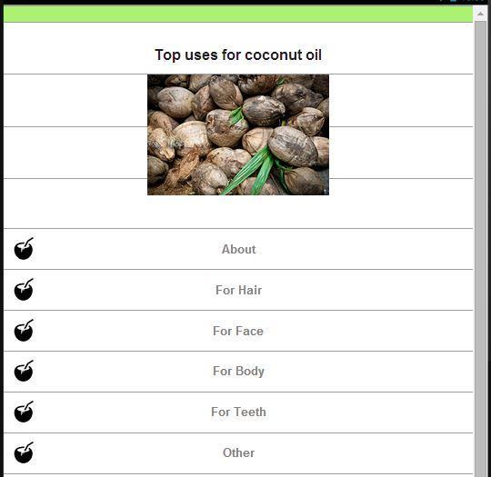Coconut Oil Uses
