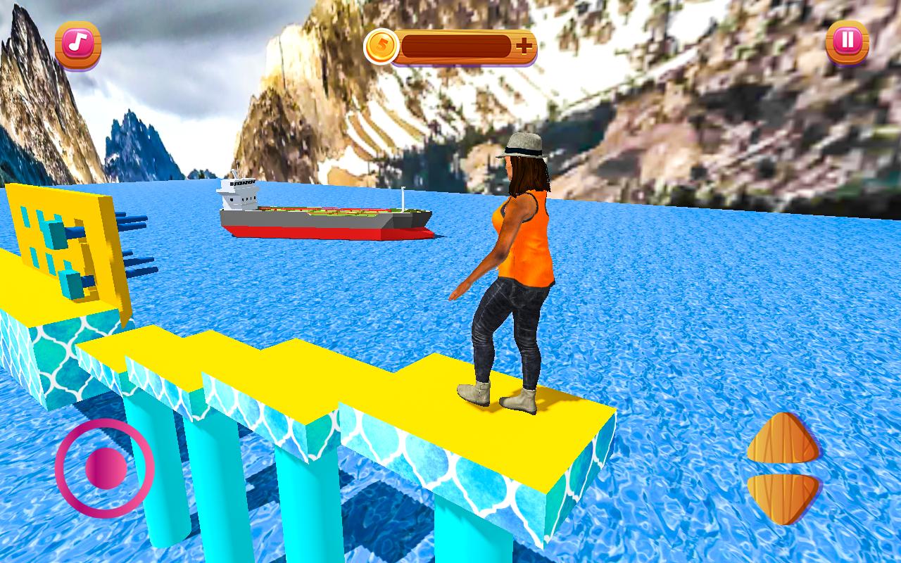 Free Water Stunt Man Park Game:Water Park Run 2019