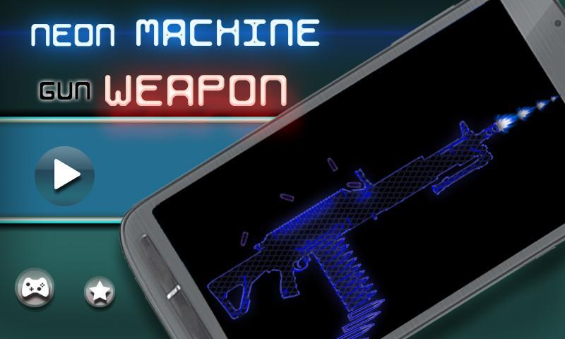 Neon Machine Gun Weapon