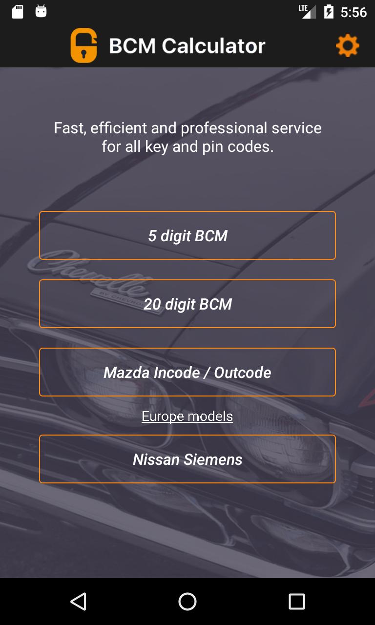 BCM Calculator