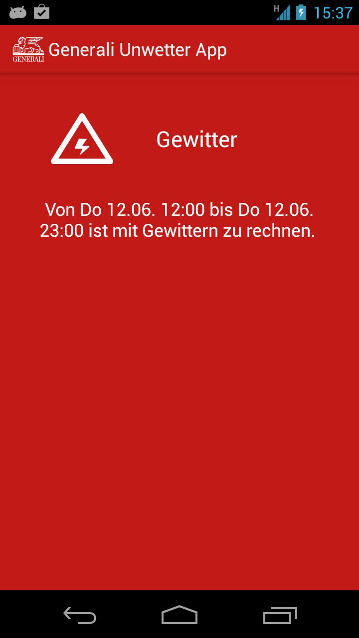 Generali Unwetter App