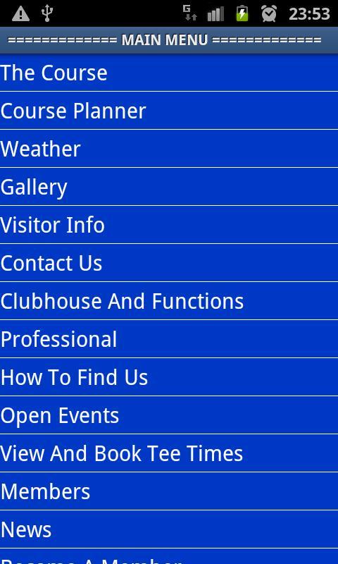Pwllheli Golf Club App 2015
