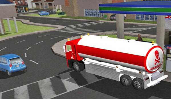 Petrol Station Parking Car 3D
