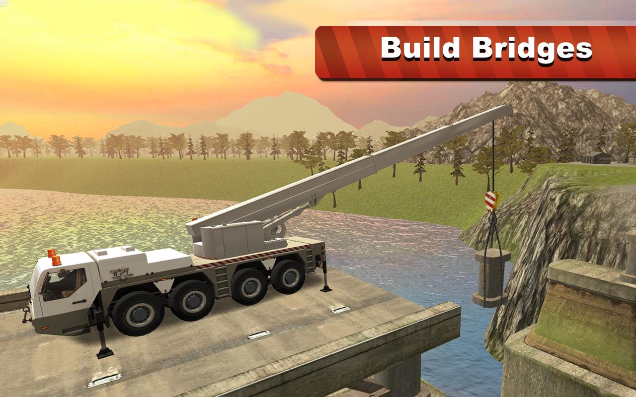 Bridge Construction Crane Sim