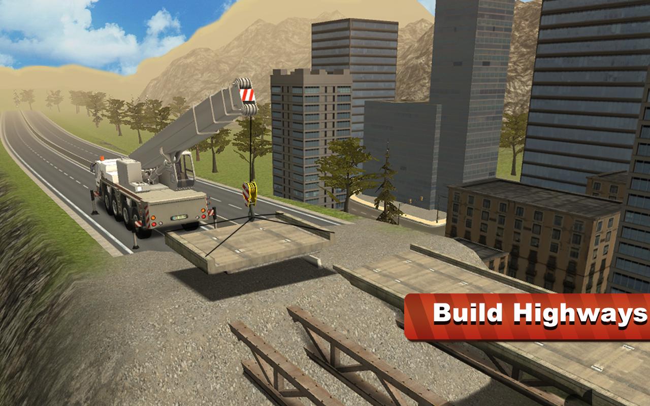 Bridge Construction Crane Sim