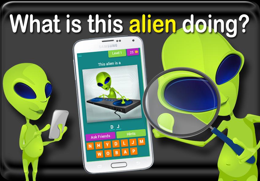 What is this alien doing?