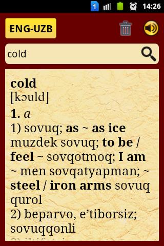 ENG-UZB UZB-ENG Dictionary