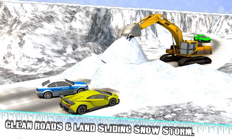 Winter Snow Excavator Crane Op
