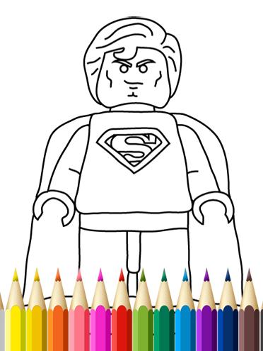 Kids Coloring Book Superheroes